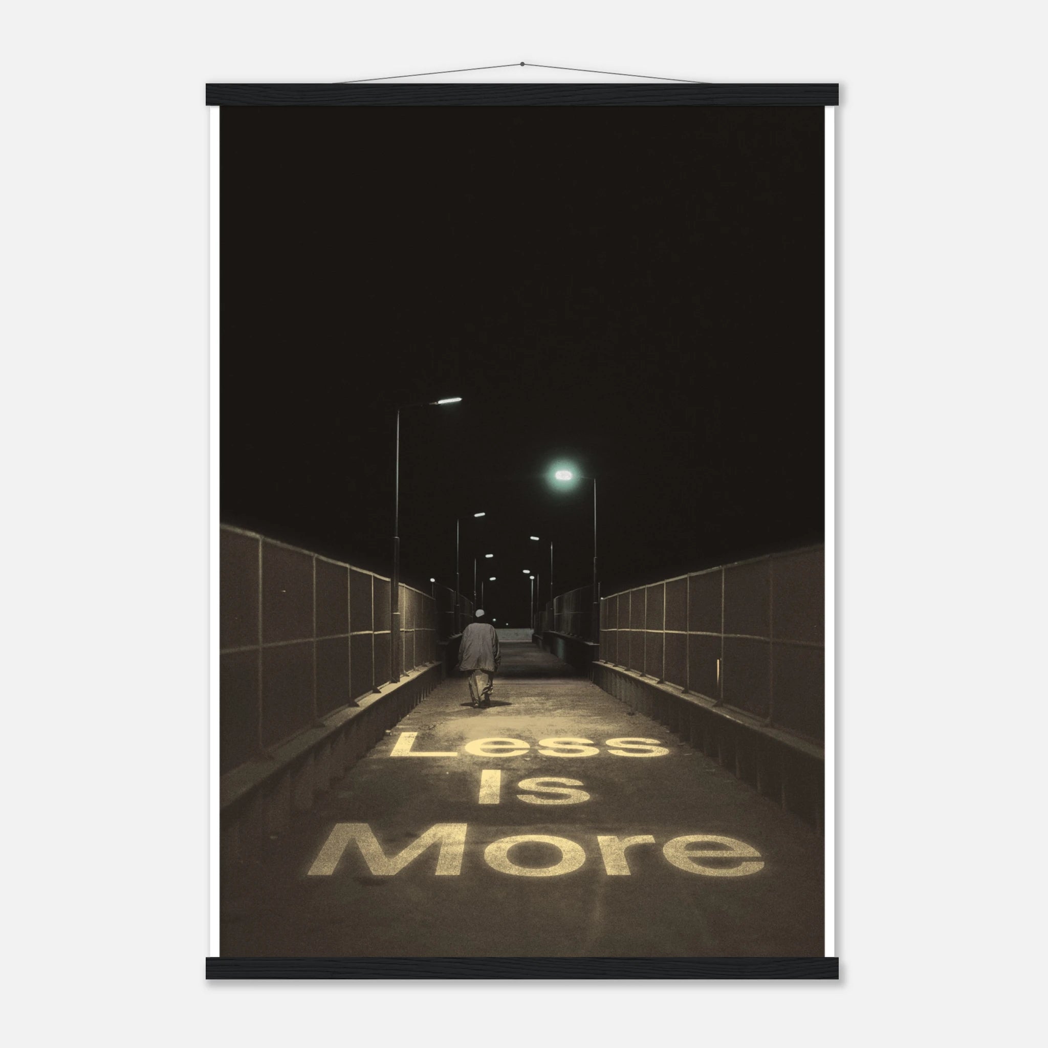 Less Is More minimalist typography poster with clean design - A1 (59.4 x 84.1  cm)