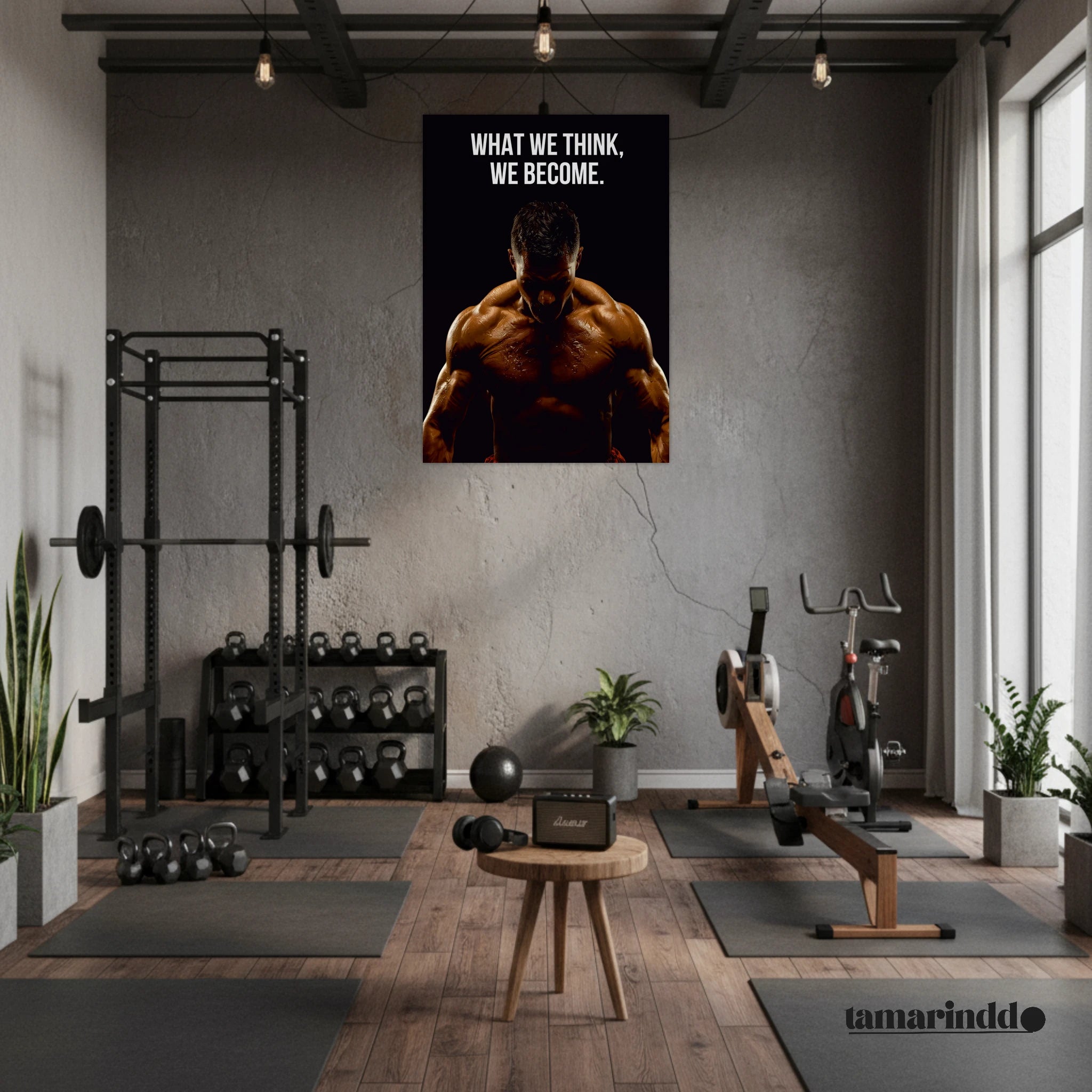 What You Think You Become inspirational bodybuilding poster - A1 (59.4 x 84.1  cm)