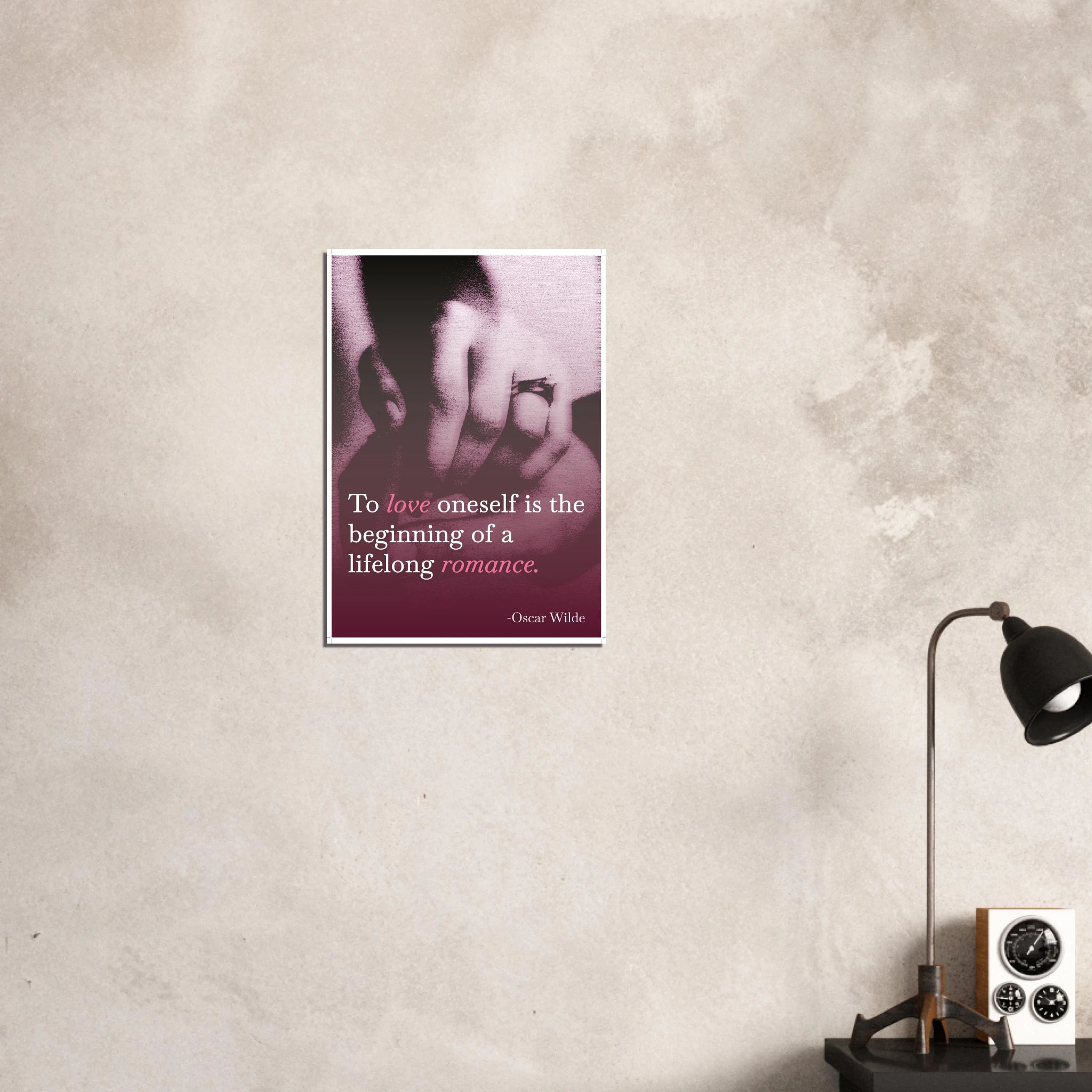 To Love Oneself The Beginning of Everything Oscar Wilde self-love poster - 21x29.7 cm / 8x12"