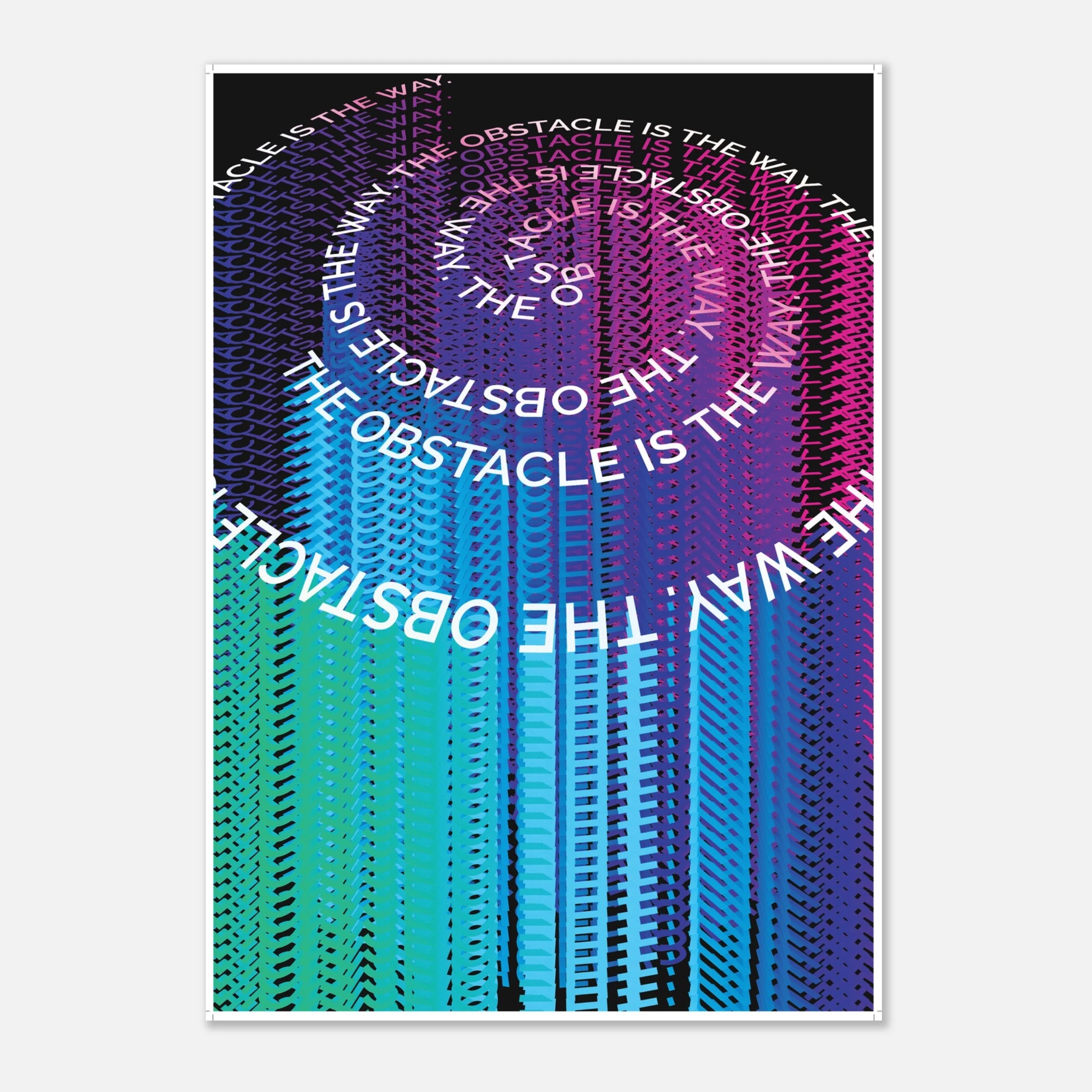 The Obstacle Is the Way Stoic philosophy motivation poster - A1 (59.4 x 84.1  cm)