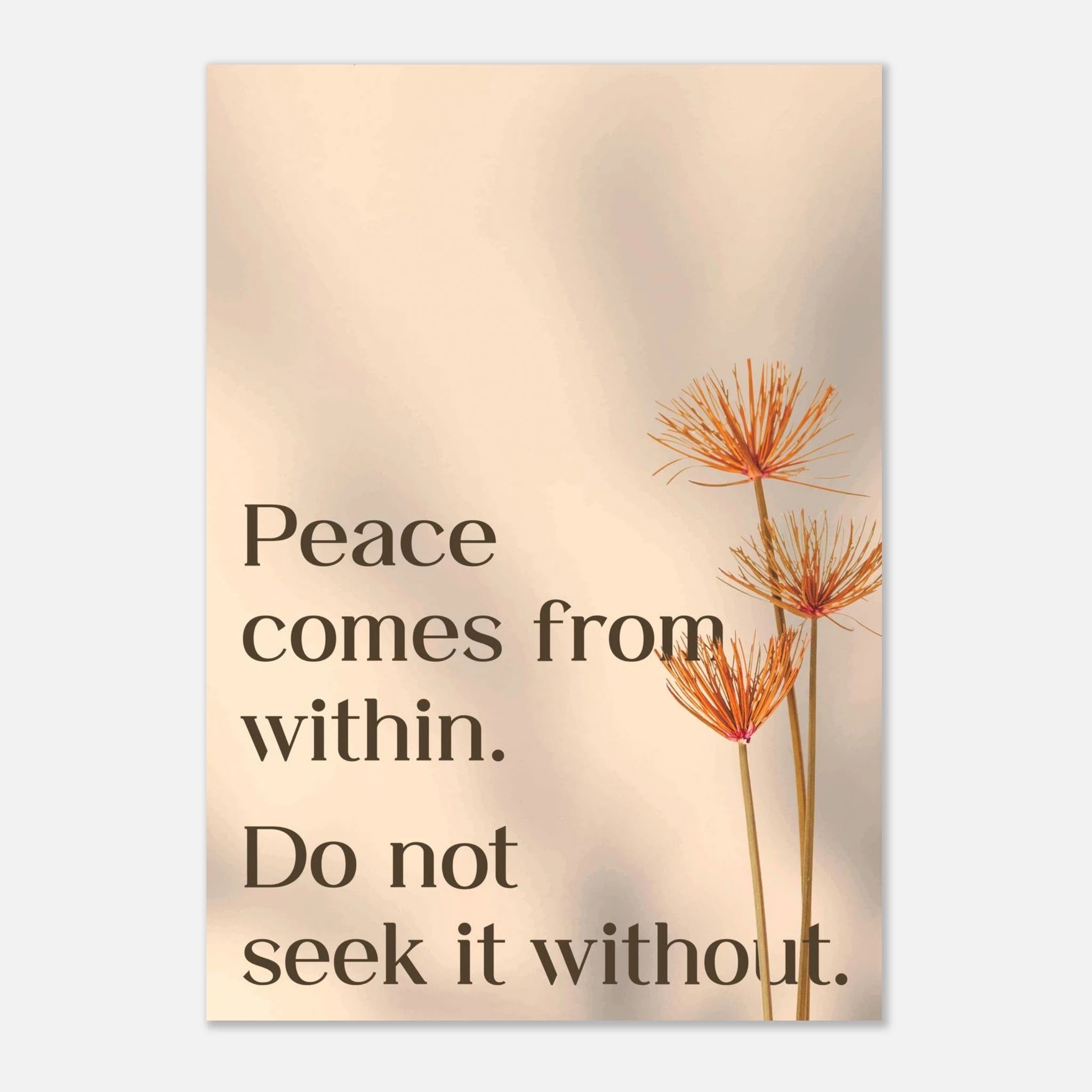 In the Middle of Difficulties Lies Opportunity Buddha wisdom poster