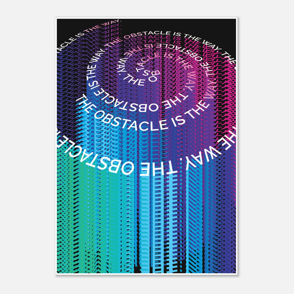 The Obstacle Is the Way Stoic philosophy motivation poster - A2 (42 x 59.4  cm)