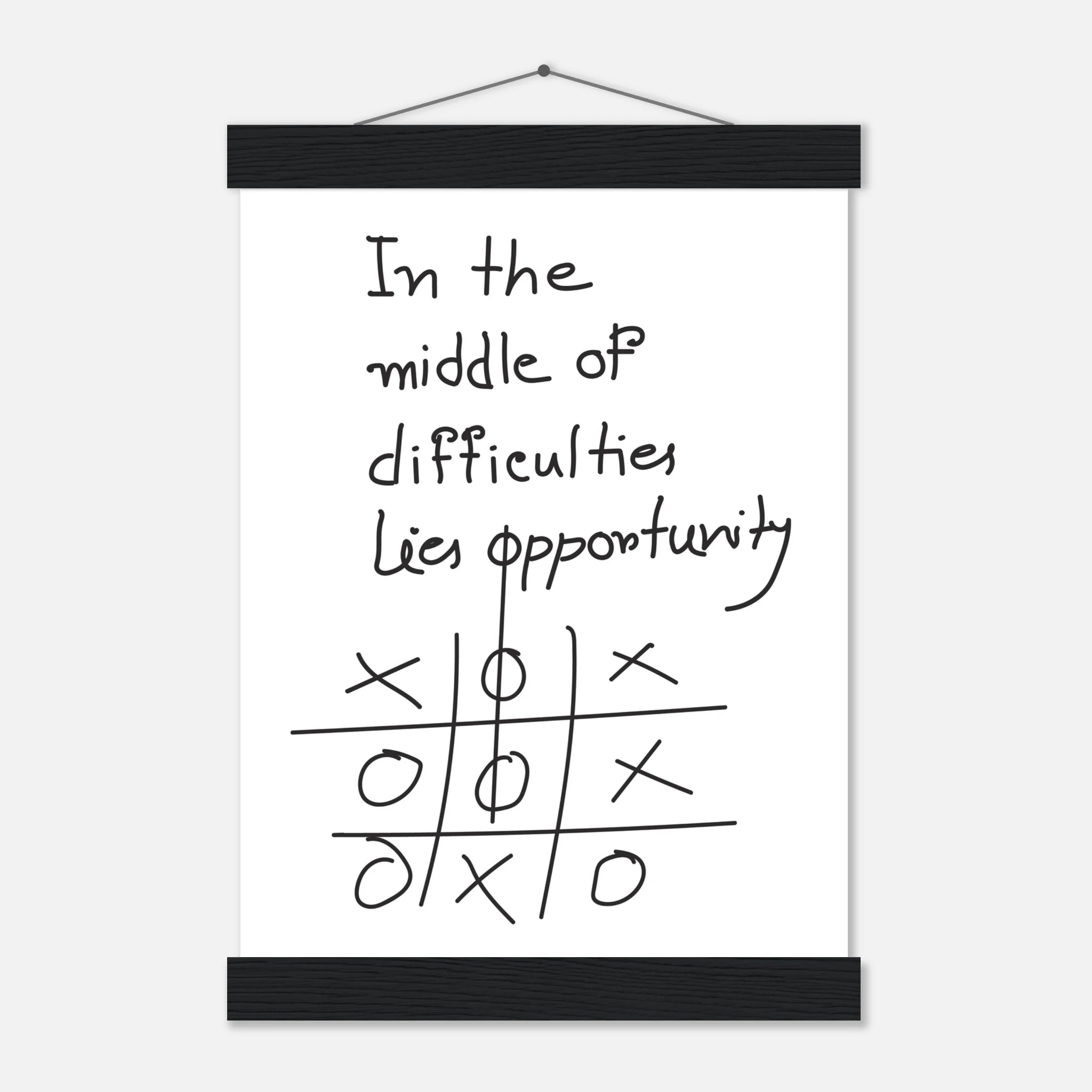 In the Middle of Difficulties Lies Opportunity Einstein quote poster - A3 (29.7 x 42  cm)