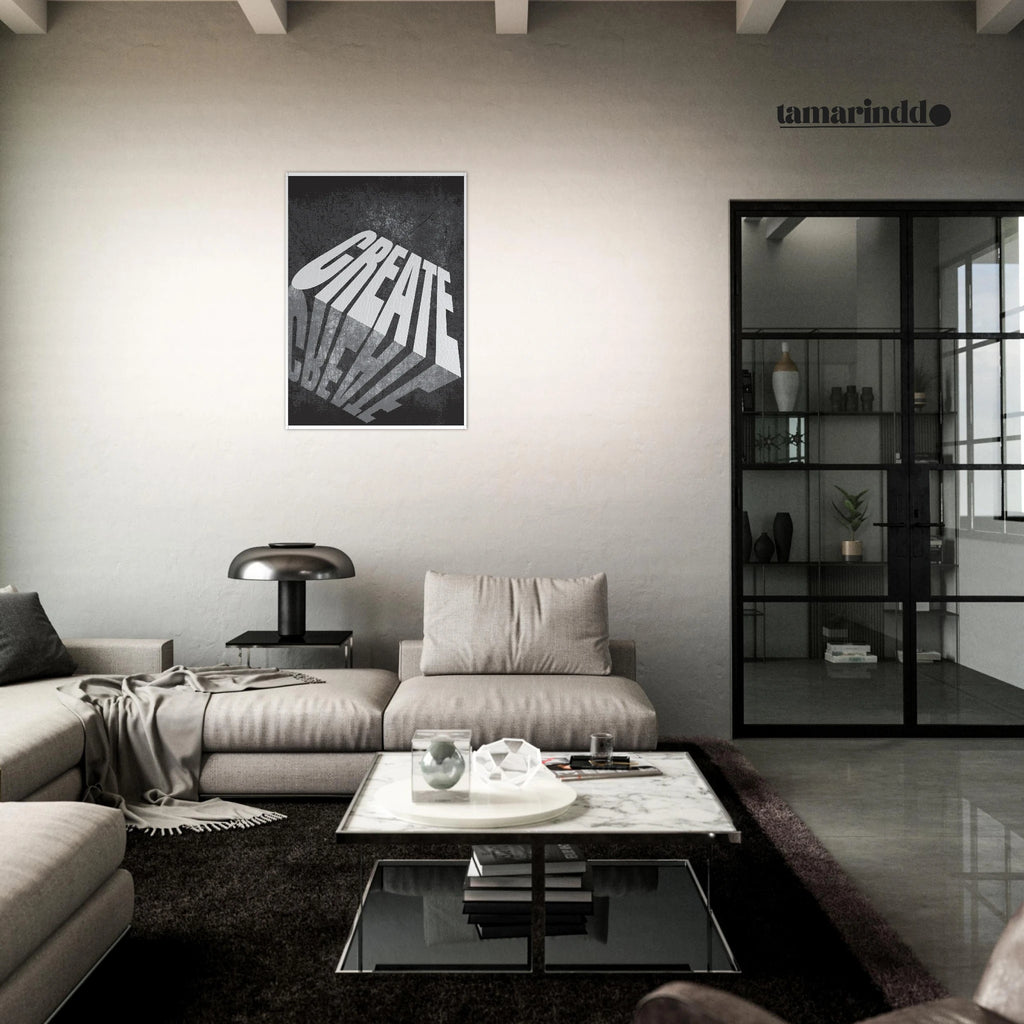 CREATE bold minimalist motivation poster with clean typography design