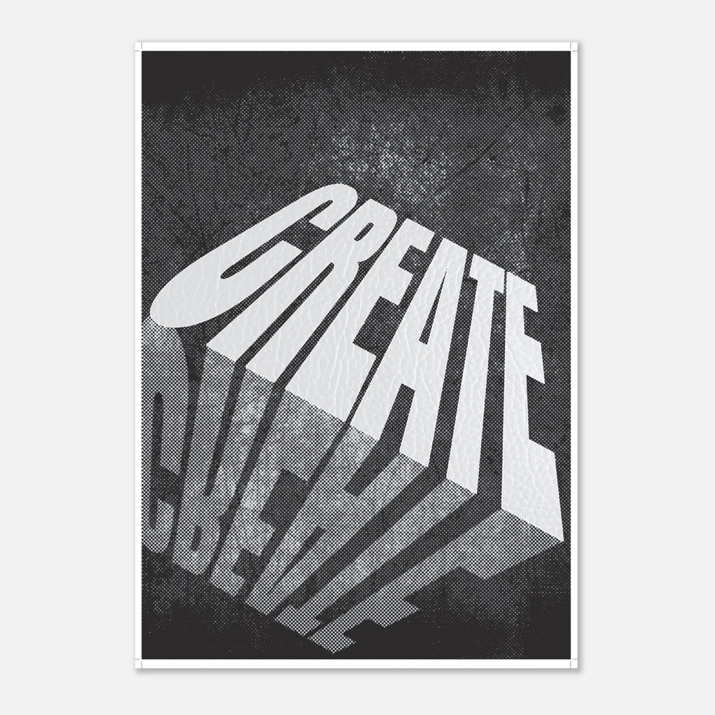 CREATE bold minimalist motivation poster with clean typography design