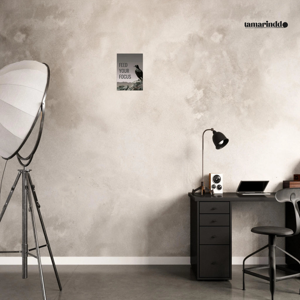 Feed Your Focus discipline over distraction motivation poster - Classic Matte Paper Poster with Hanger