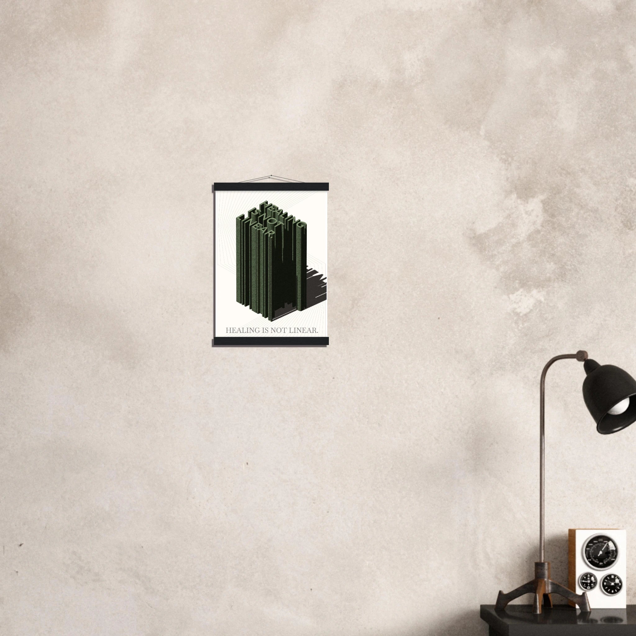 Healing Is Not Linear mental health awareness poster - A3 (29.7 x 42  cm)