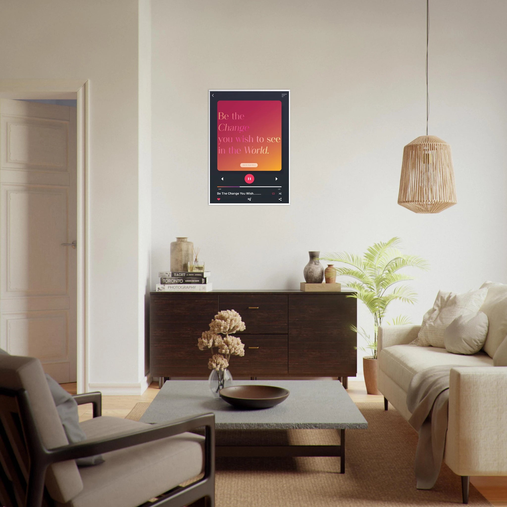 In the Middle of Difficulties Lies Opportunity Gandhi motivational poster