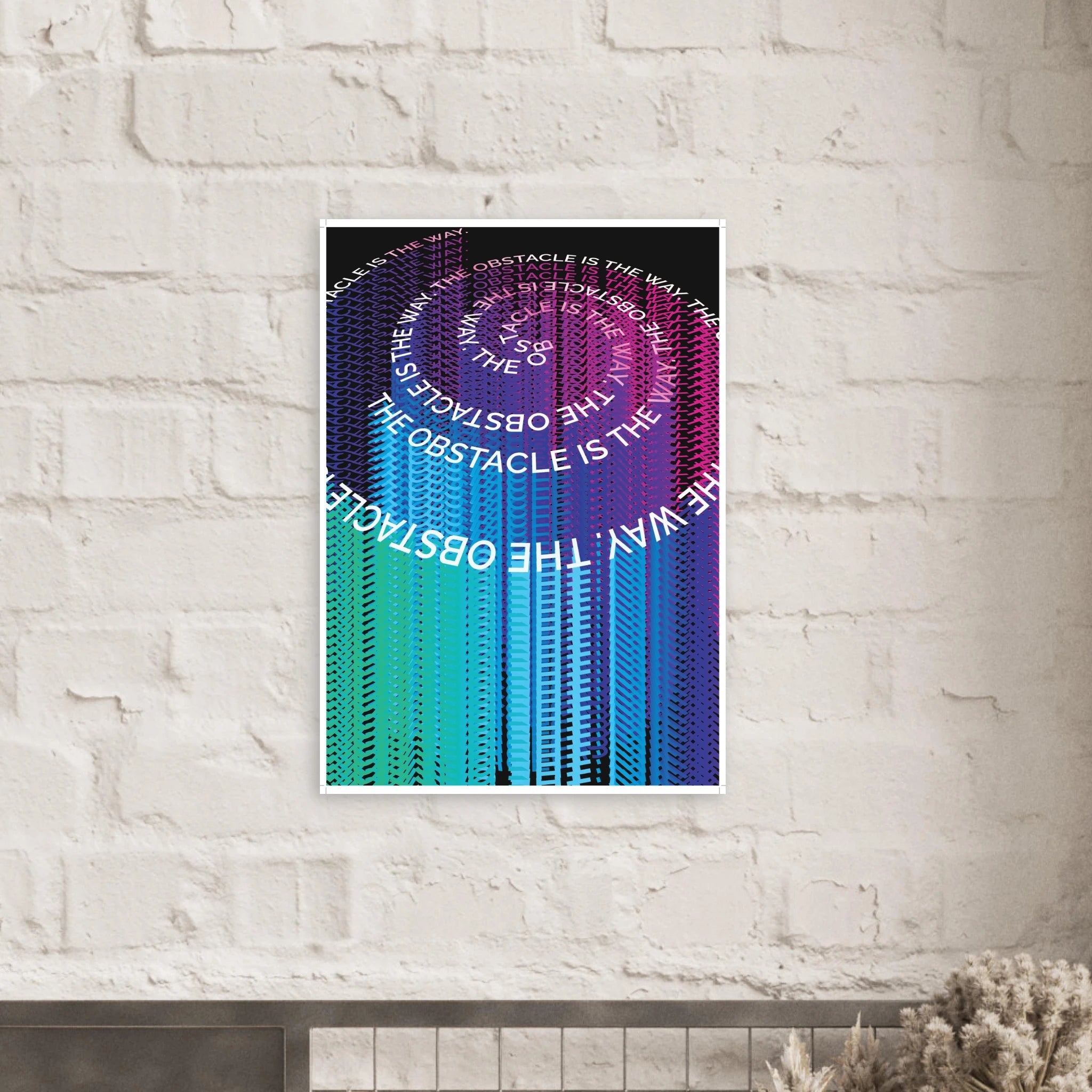 The Obstacle Is the Way Stoic philosophy motivation poster