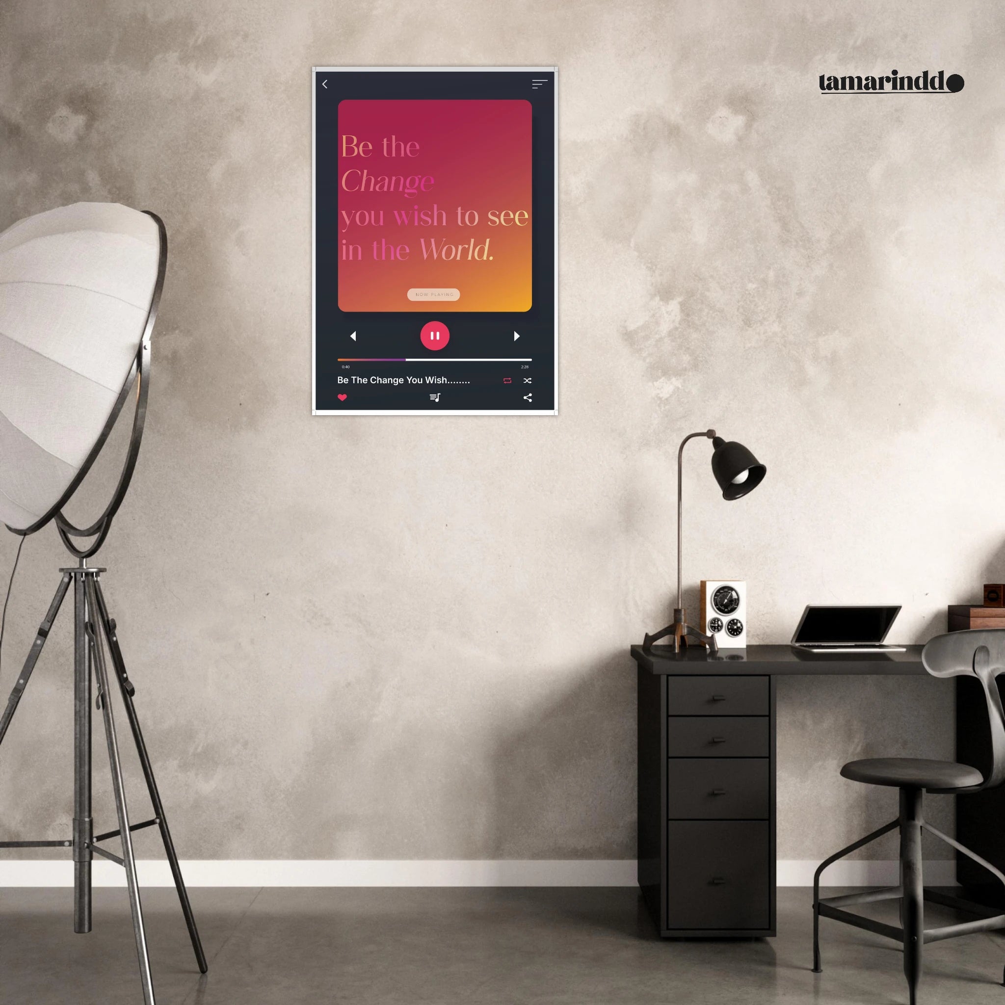 In the Middle of Difficulties Lies Opportunity Gandhi motivational poster